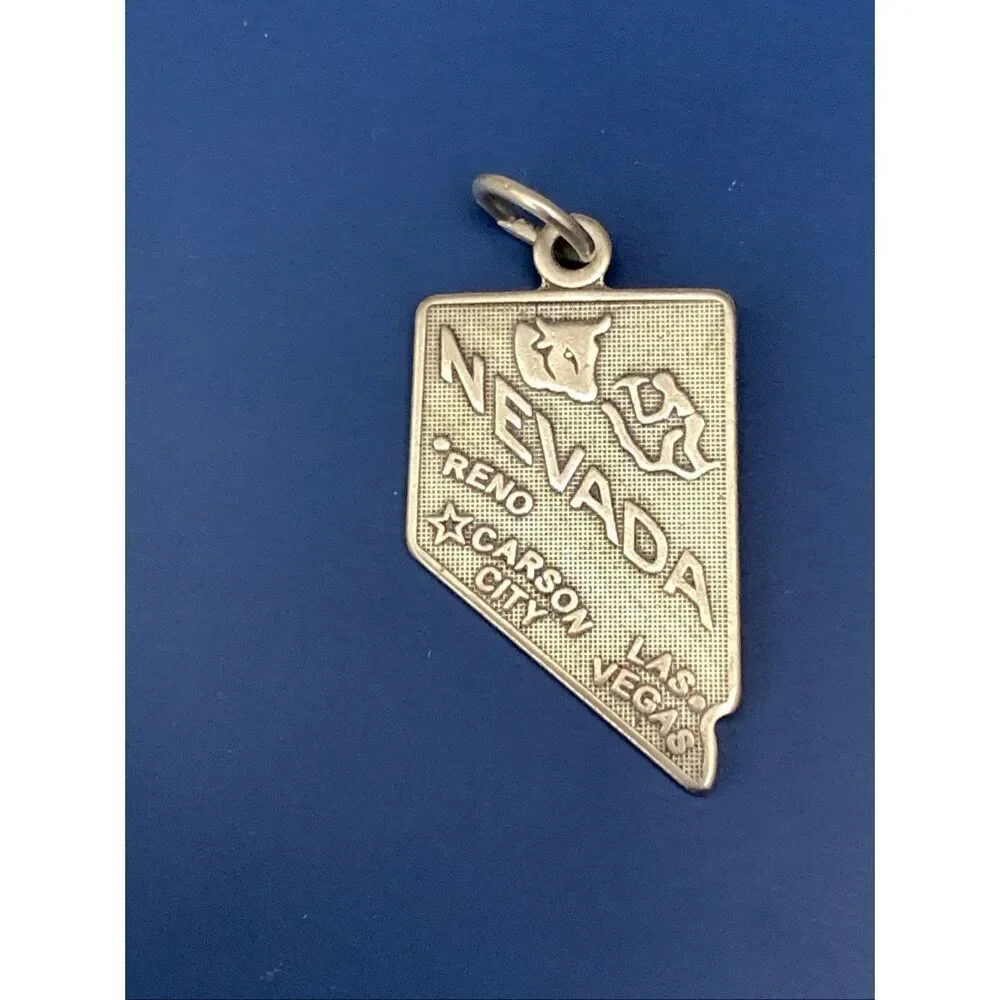 Nevada State Sterling Silver Jewelry Charm #travel #Las Vegas #gamble